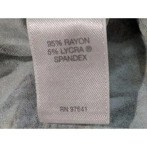 J.Jill Wearever Shirt Blouse Cottagecore * Women's Size Medium Blue Floral Tunic - Picture 7 of 12